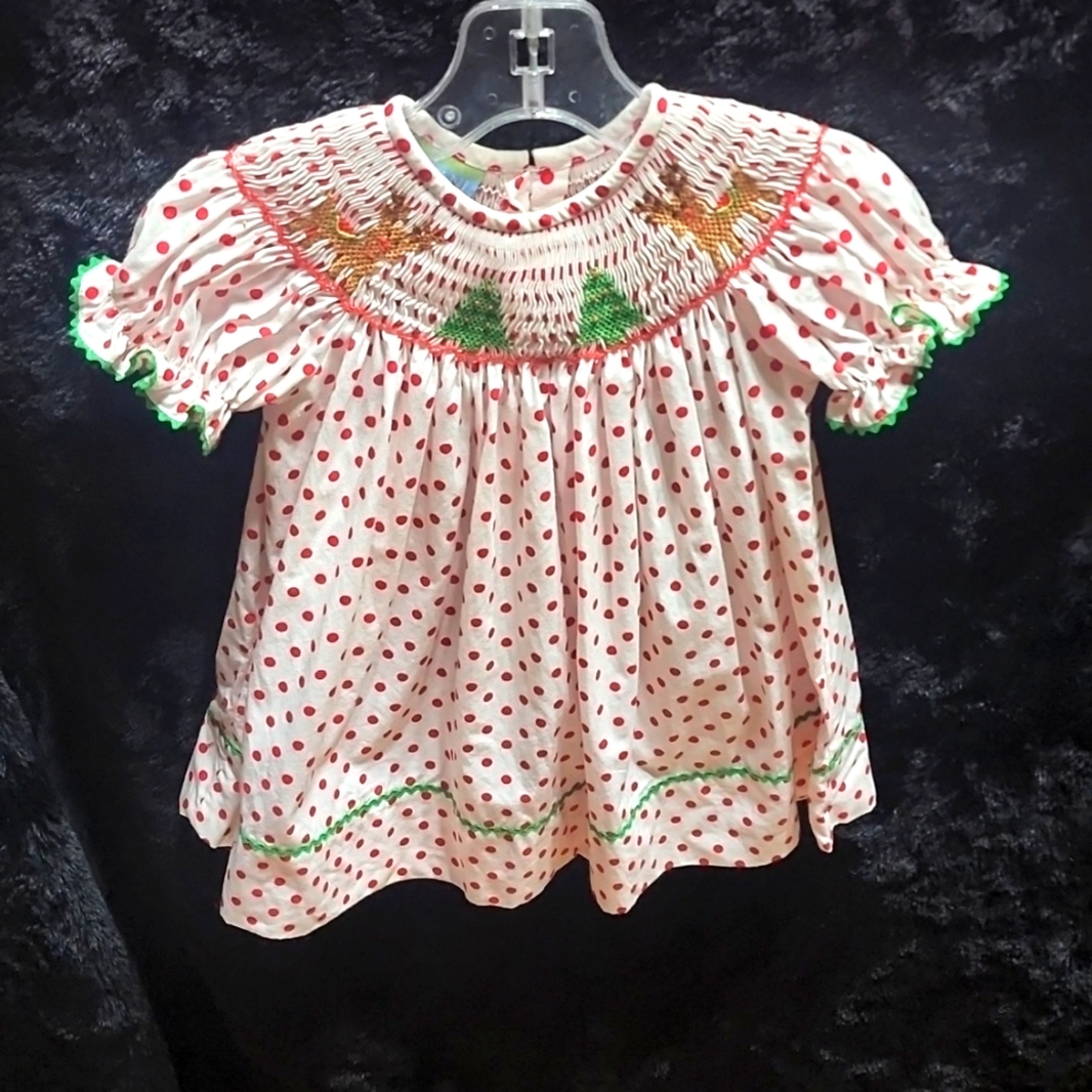 Velani Classics Smocked Christmas dress